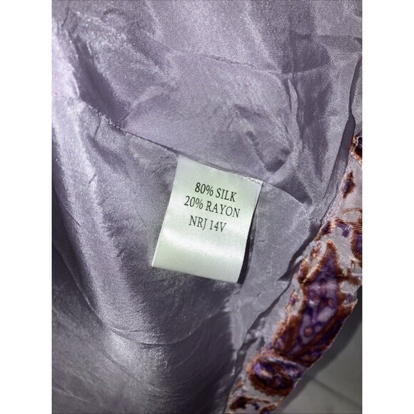 Winter Kale Cut Velvet Jasmine Silk Burnout Velvet Jacket Duster - Picture 5 of 5